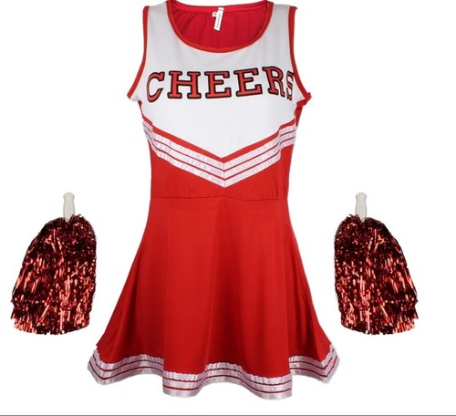 Ladies red cheer - outfit, with