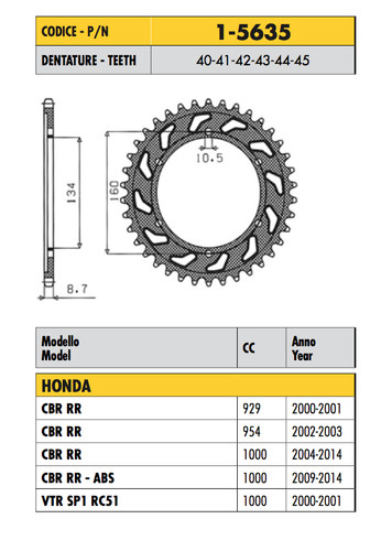 Crown step 530 honda cbr - 530,