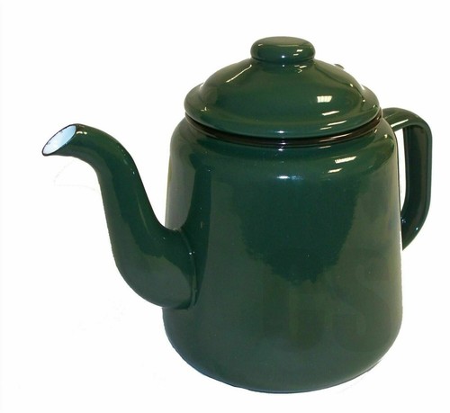 Falcon green enamel tea - enamel,