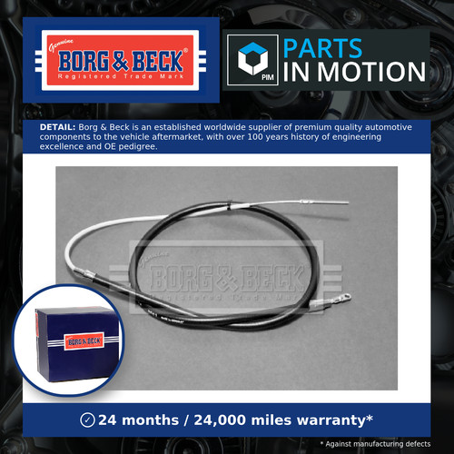 Handbrake cable rear left - left, or