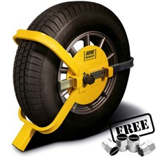 Car Caravan Van Trailer High Security Heavy Duty 13-17 inch Wheel Clamp 9065+CP