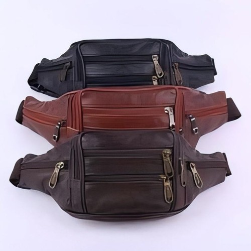 Large real leather bum waist - leather,