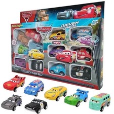 12Pcs Disney Pixar Cars Lightning McQueen Jackson Storm Mater PVC Model Car Toy