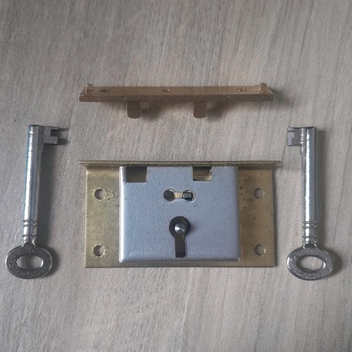 Small steel brass coffer - steel, chest