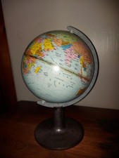 Vintage Small.tin Scan-Globe A/S Desktop Globe 1976 Made in Denmark