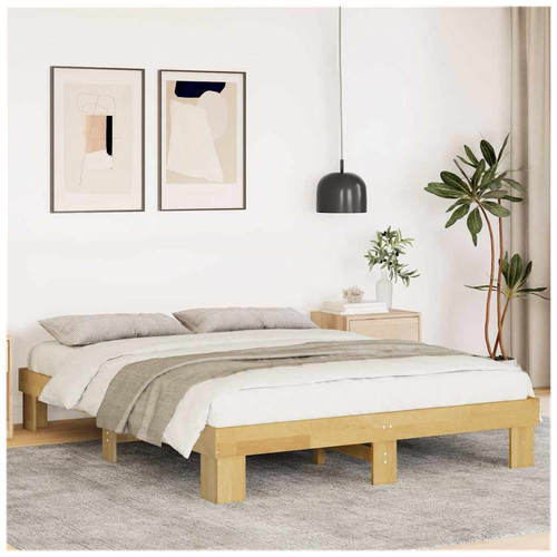 Bed frame oak 135x190 - oak, cm