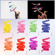 5/10pcs Rhythmic Gymnastics Ribbon Gym Dance Art Streamer Baton Twirling Rod 4M