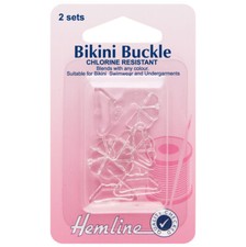 Bikini Buckles: 12mm: Clear: 2