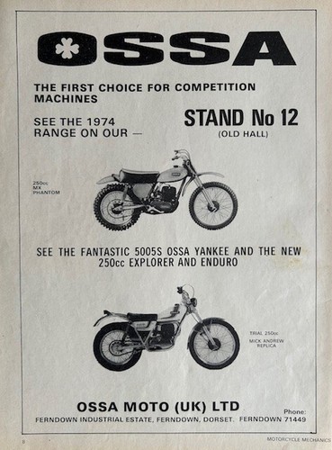 Ossa 250 phantom trial - ossa,
