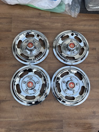 Vintage metal wheel trims - metal,