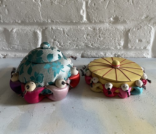Vintage set chinese silk - of, 2