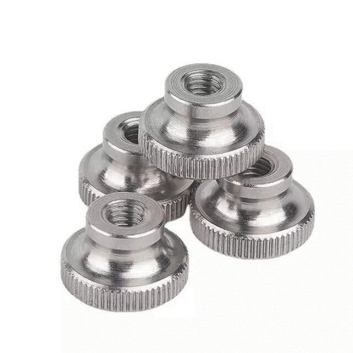 Steel knurled flat - knurled, head