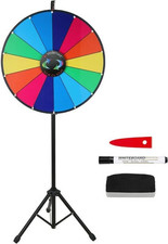 24" Prize Wheel 14 Slots Dry Erase Wheel of Fortune Spinning Wheel Voilamart