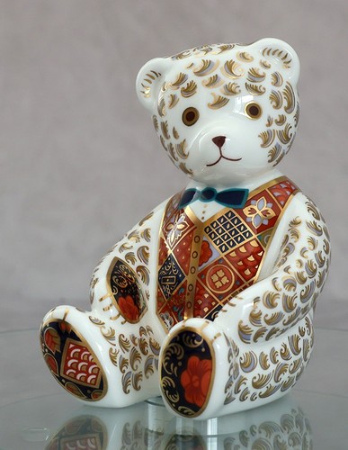 Royal crown derby teddy bear - crown, 'teddy