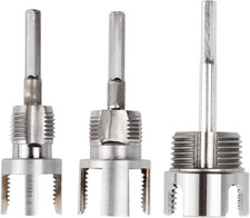 3Pcs PVC Pipe Threader Kit 1/2" 3/4" 1" NPT, Integrated Internal & External Pipe