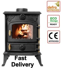 Wood Stove  Cast Iron Multifuel 5kw Defra Approved Eco Design