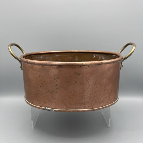 Copper pot oval - pot, brass