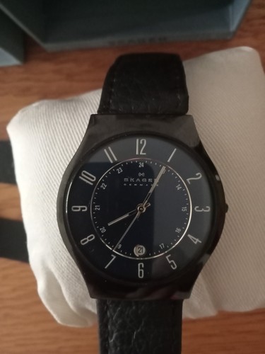 Skagen black titanium case - case, &