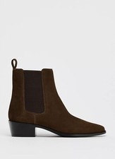 ZARA BROWN SUEDE LEATHER ANKLE