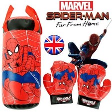3Pcs Set Kids Boxing Gloves Punching Bag Avengers Spiderman Toy Children Gift UK