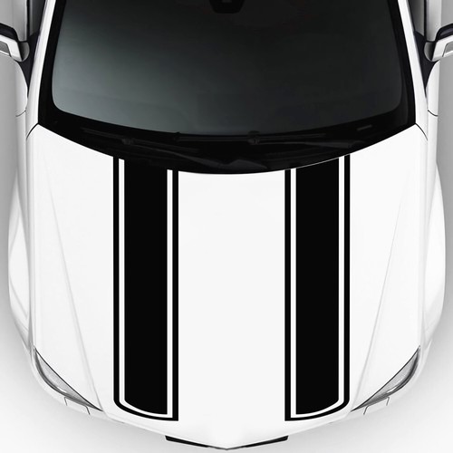 2pcs racing stripe vinyl - 2pcs,