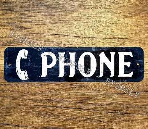 Metal sign phone public - sign,