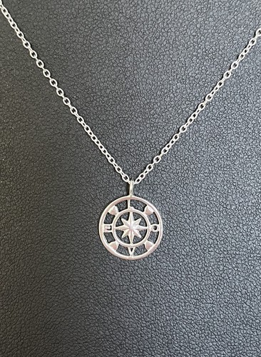Sterling silver love compass - love,