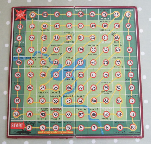 Vintage road race game board - vintage,