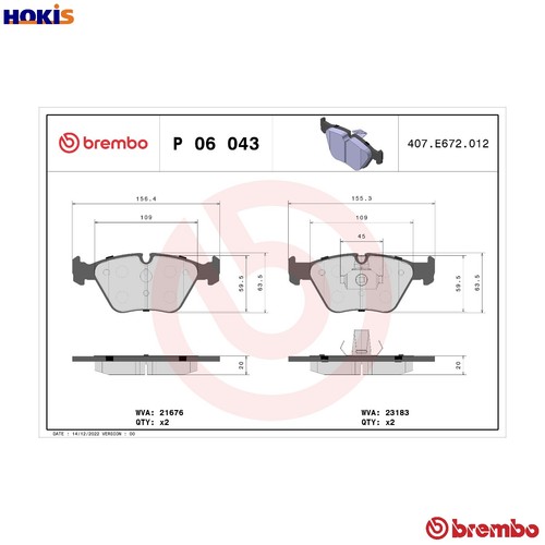 Brake pad set disc - brake, 06
