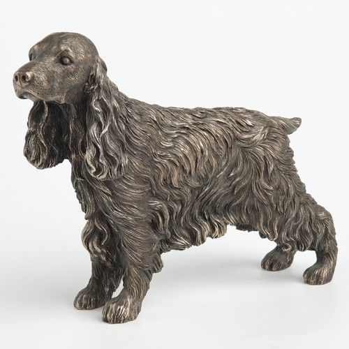 Cocker spaniel standing bronze - spaniel,