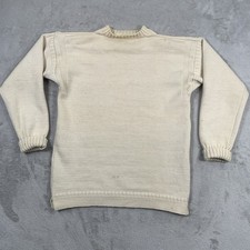 Le Tricoteur Guernsey Jumper 40 Cream Pure Wool Fisherman Channel Island Vintage
