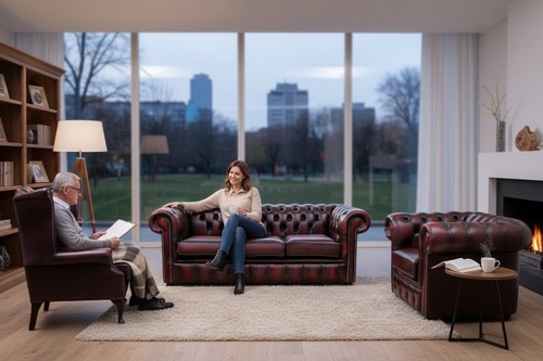 Chesterfield sofa suite - sofa,
