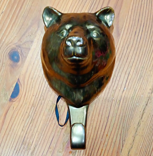 Ceramic bear head - ceramic, wall