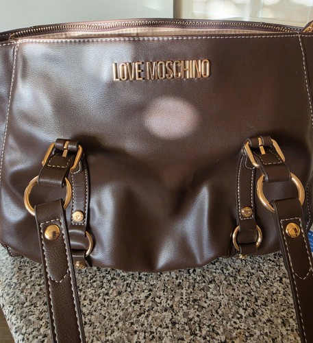 Love moschino brown leather - brown,