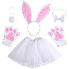  Fancy Dress Costumes Bunny Set Headband Accessory Accessories Women
