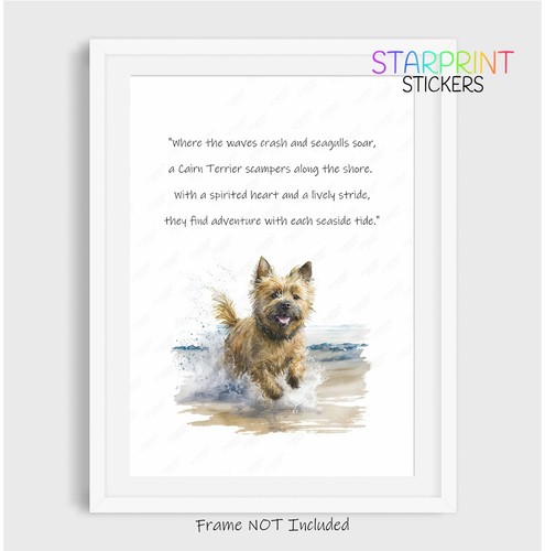 Cairn terrier dog beach poem - cairn,
