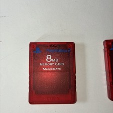 Clear Red 8MB Official PS2