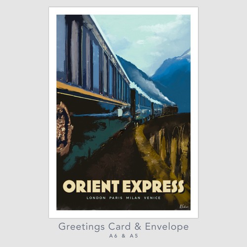 Orient express greetings card - orient,