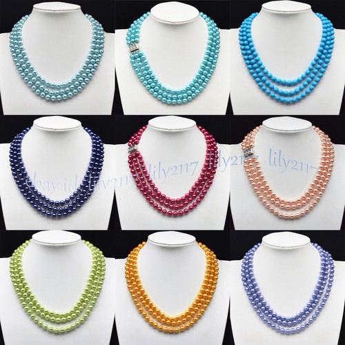 Lots rows genuine 8mm round - rows,