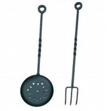 Manor Fireside Traditional Chestnut Roaster & Toasting Fork Set Fire Side Coal