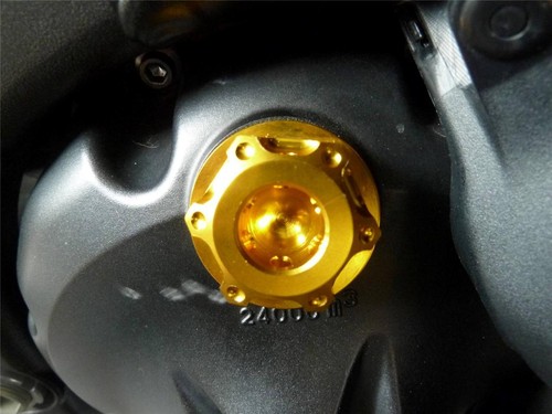 Oil filler cap cnc gold - oil,
