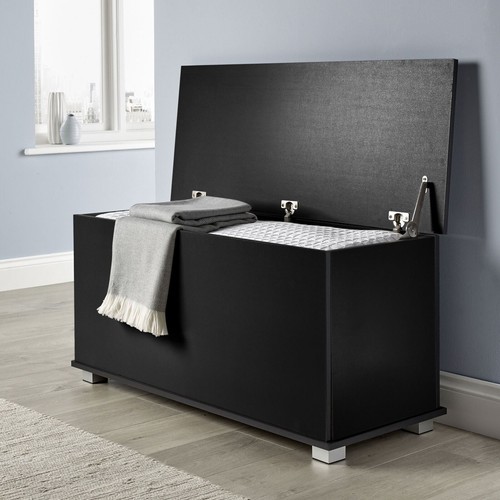 Ottoman storage chest black - ottoman,