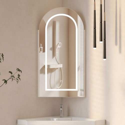Corner bathroom cabinet with - corner,