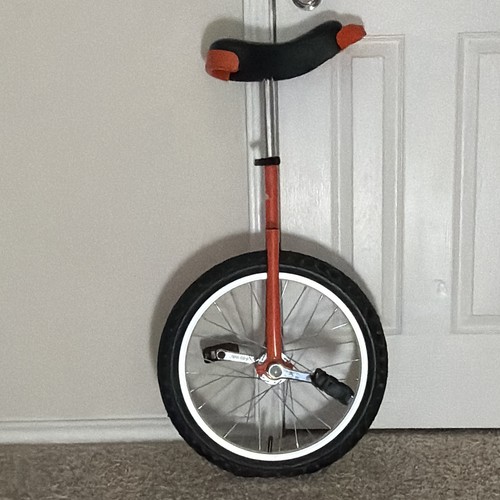 Orange black 18in - 18in, unicycle