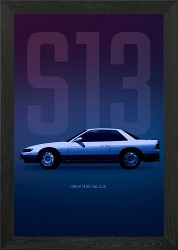 Nissan silvia s13 - nissan, framed