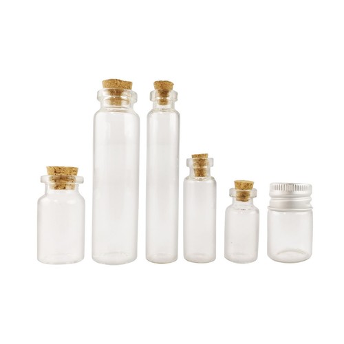 Mini glass bottles with cork - bottles,