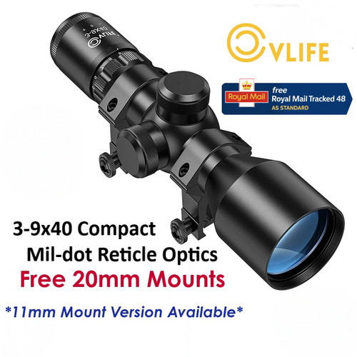 Cvlife 9x40 rifle scope - 3-9x40,