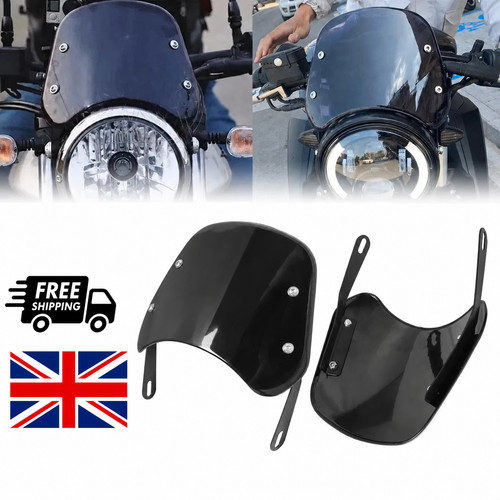 Black motorcycle windshield - motorcycle,