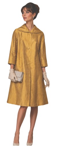 Vintage yellow silk - yellow,