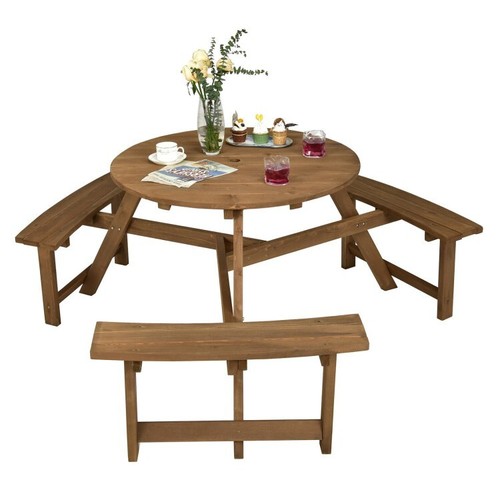 Person outdoor round wooden - round,